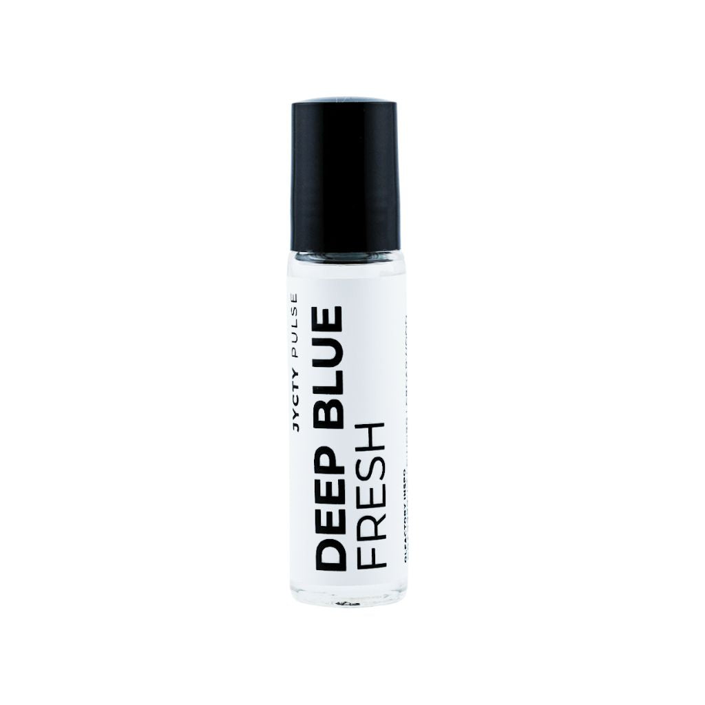 Roll-on bottle labeled 'Deep Blue Fresh' on a white background