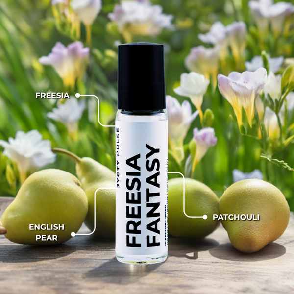 FREESIA FANTASY long-lasting pear and freesia perfume oil 10ml roll-on