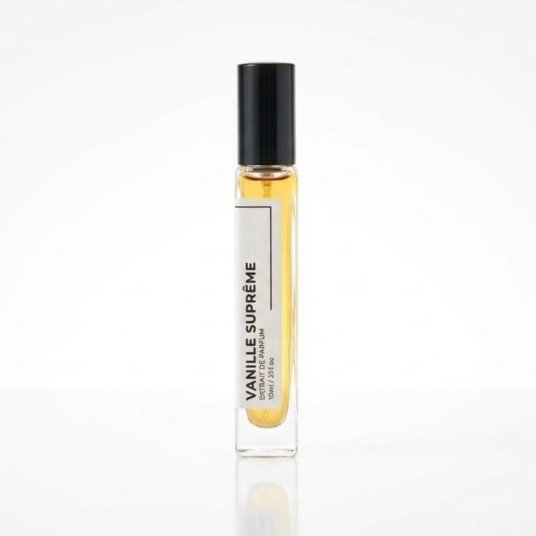 Vanille Supreme perfume bottle on a white background